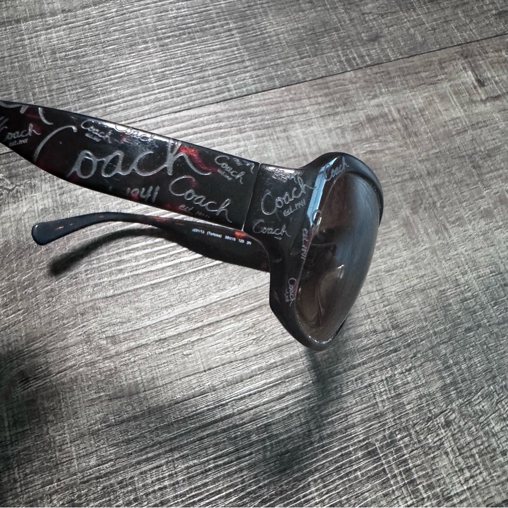 Coach Designer Tortoise Shell Frame Sunglasses Wi… - image 6